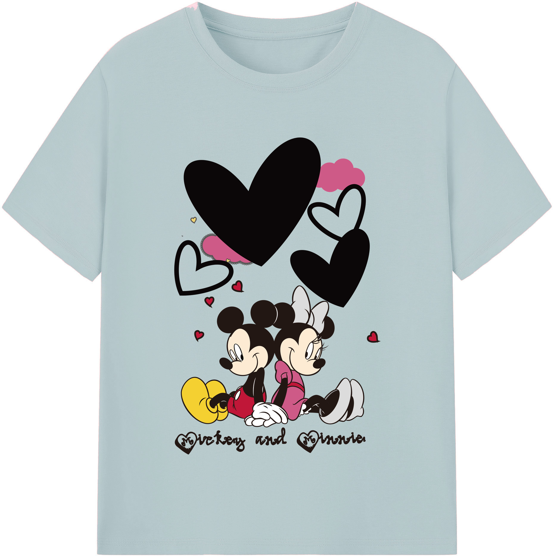 （画像用） ミッキーマウス Mickey Mouse 綿100％半袖Tシャツ（フロントプリント）